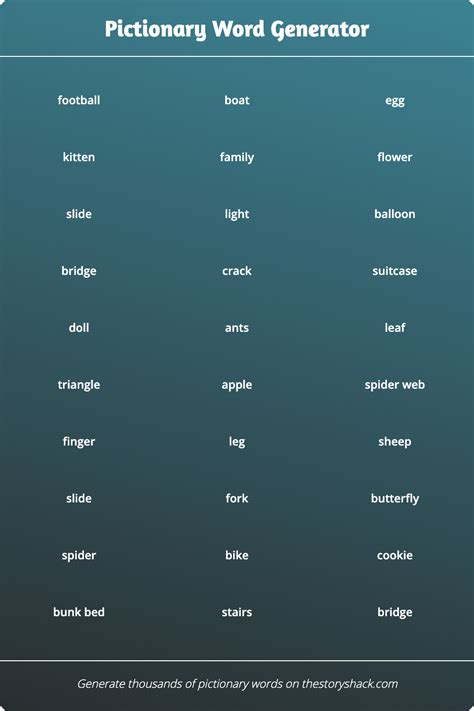 articulate word generator|pictionary word generator for adults.